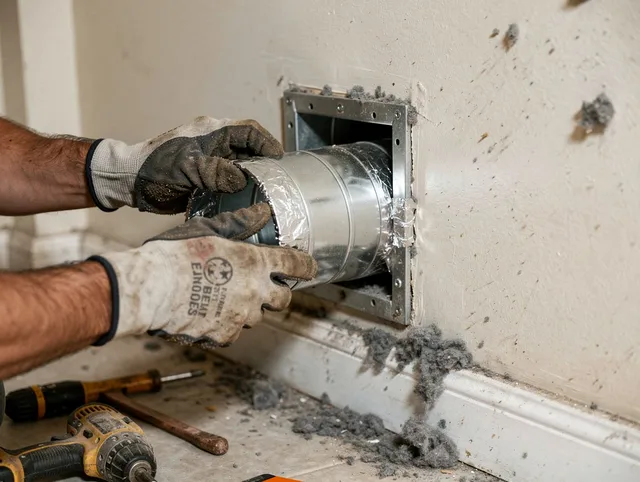 Professional dryer vent repair and installation by Fountain Dryer Vent Cleaning in Fountain